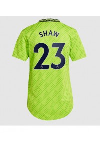 Manchester United Luke Shaw #23 Voetbaltruitje 3e tenue Dames 2022-23 Korte Mouw